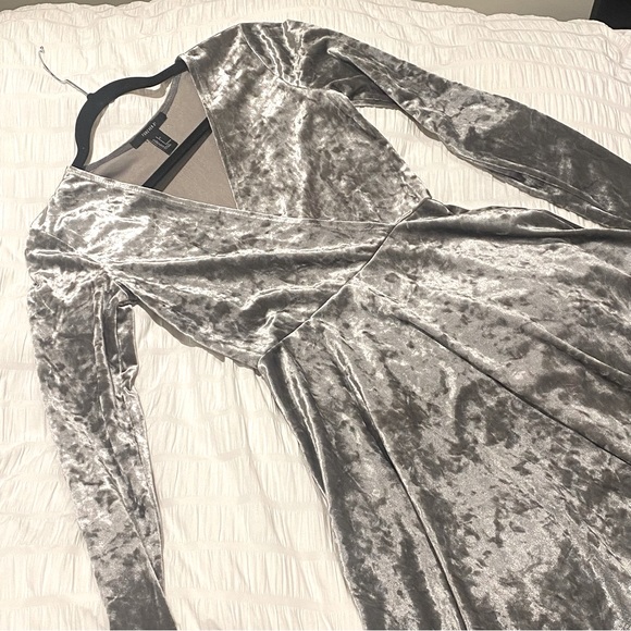 FOREVER21 VELVET SILVER DRESS - Picture 8 of 10
